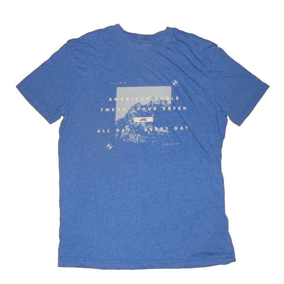 American Eagle Blue T-shirt Twenty Four Seven All Day Every Day Men's Size XS - Picture 1 of 2